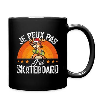 Je peux pas j'ai skate humour cadeau de Noël - Mug uni - noir - Droite