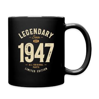 Legendary Since 1947 76th Birthday - Full Colour Mug - black - Right