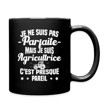 Pas parfaite mais je suis Agricultrice Femme Cool - Mug uni - noir - Droite