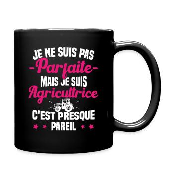 Pas parfaite mais je suis Agricultrice Femme Cool - Mug uni - noir - Droite