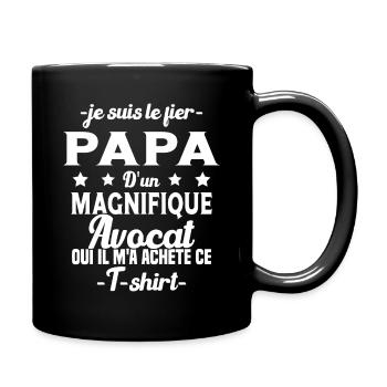 Papa d'un magnifique Avocat Humour Cadeau - Mug uni - noir - Droite
