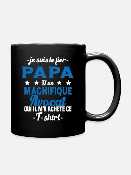Papa d'un magnifique Avocat Humour Cadeau - Mug uni - noir