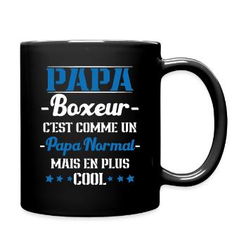 Papa Boxeur Humour Coach Cadeau - Mug uni - noir - Droite