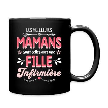 Meilleure Maman Avec Fille Infirmière - Mug uni - noir - Droite