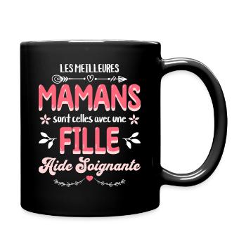 Meilleure Maman Avec Fille Aide Soignante - Mug uni - noir - Droite