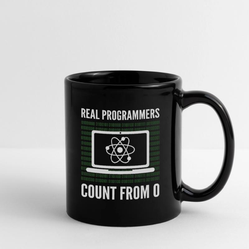 Real Programmers Count From 0 Programming Tasse einfarbig