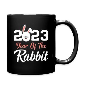 Year of the Rabbit Chinese New Year 2023 - Full Colour Mug - black - Right