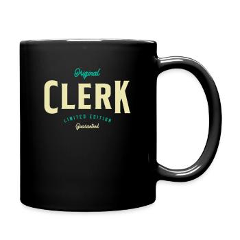Clerk Funny Job Title Profession - Full Colour Mug - black - Right