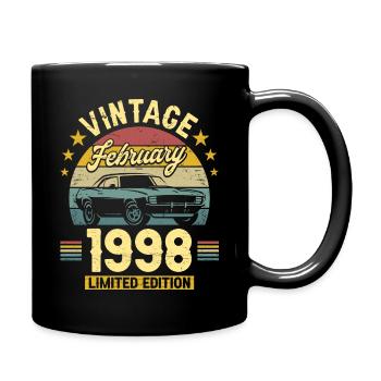 Vintage Février 1998 25 Ans Anniversaire - Mug uni - noir - Droite