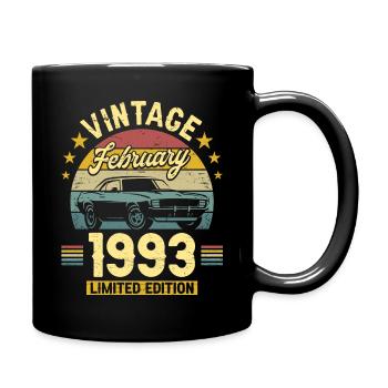 Vintage Février 1993 30 Ans Anniversaire - Mug uni - noir - Droite