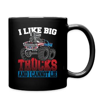 J’aime les gros camions et je ne peux pas mentir Monstertruck - Mug uni - noir - Droite