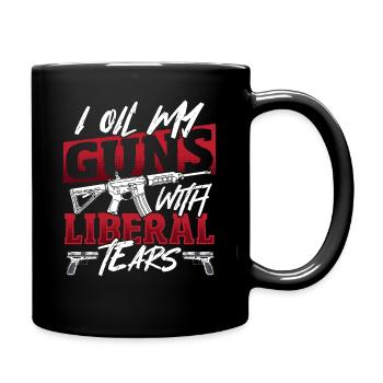 Oil Guns With Liberal Tear 2nd Amendment Gun Right - Full Colour Mug - black - Right