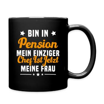 Cadeau retraité Mon seul patron c'est ma femme - Mug uni - noir - Droite