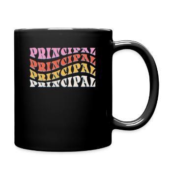 Directeur de l’école Retro Groovy Wave - Mug uni - noir - Droite