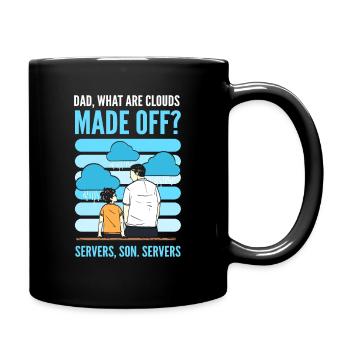 What Are Clouds Made Of Programming Programmer - Full Colour Mug - black - Right