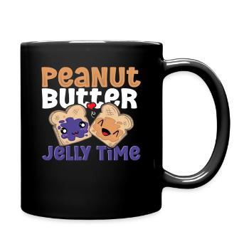 Peanut Butter Jelly Time PB & J Best Friends - Tasse einfarbig - Schwarz - Rechts