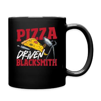 Pizza Driven Blacksmith Blacksmithing - Full Colour Mug - black - Right
