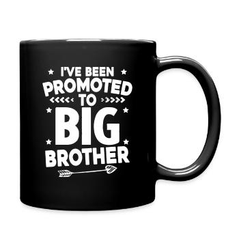 Ich werde ein großer Bruder sein - zukünftiger großer Bruder - Tasse einfarbig - Schwarz - Rechts