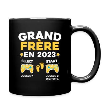 Futur Grand Frère Cadeau Annonce Grossesse 2023 - Mug uni - noir - Droite