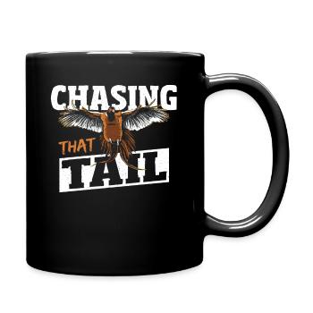 Chasing That Tail Pheasant Hunting Pheasant Hunter - Full Colour Mug - black - Right