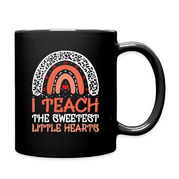 J'enseigne aux plus beaux petits cœurs - Mug uni - noir - Droite