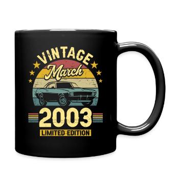 Vintage March 2003 20 Years Anniversary - Full Colour Mug - black - Right