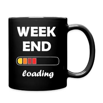Chargement le week-end - Mug uni - noir - Droite