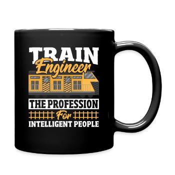 Train Engineer The Profession For Intelligent - Full Colour Mug - black - Right
