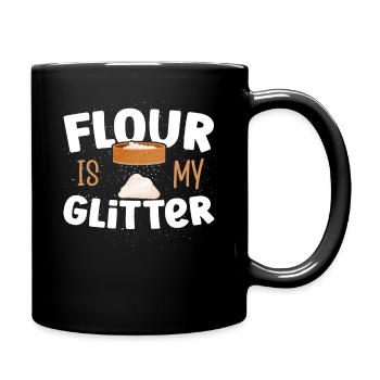 Baking Flour Is My Glitter Baker Bakery - Full Colour Mug - black - Right