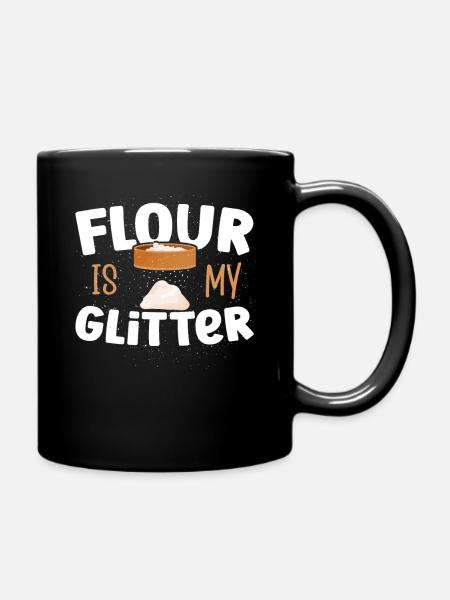 La farine de cuisson est ma boulangerie de paillettes - Mug uni - noir