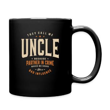 They Call Me Uncle Because Partner in Crime Funny - Full Colour Mug - black - Right