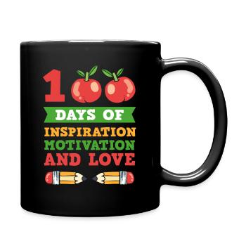 100 Days Of Inspiration Motivation and Love - Full Colour Mug - black - Right
