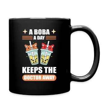 A Boba A Day Keeps The Doctor Away Boba Tea - Full Colour Mug - black - Right