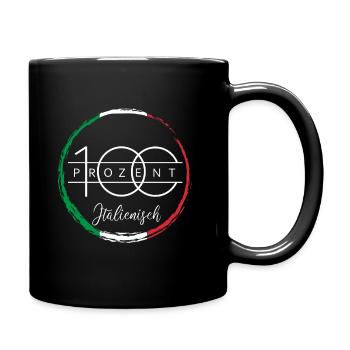 Italienisch, Italiener, Italien - Tasse einfarbig - Schwarz - Rechts