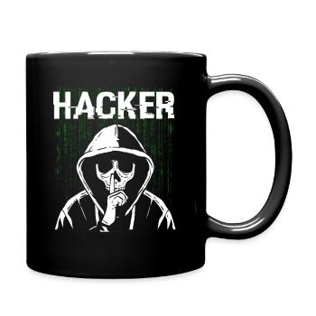 Hacker Skull Hacking Programmation Dark Net - Mug uni - noir - Droite