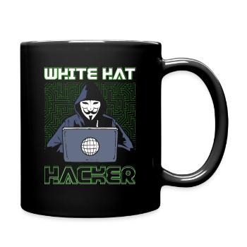 White Hat Hacker Hacking Programmation Dark Net - Mug uni - noir - Droite