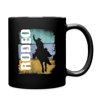 Rodeo Vintage Retro Rodeo Rider - Full Colour Mug - black - Right