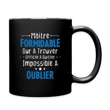 Maître Formidable Idée Cadeau Maître D'école - Mug uni - noir - Droite
