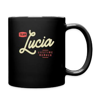 Lucia Name Personalized Birthday Name Lucia - Full Colour Mug - black - Right