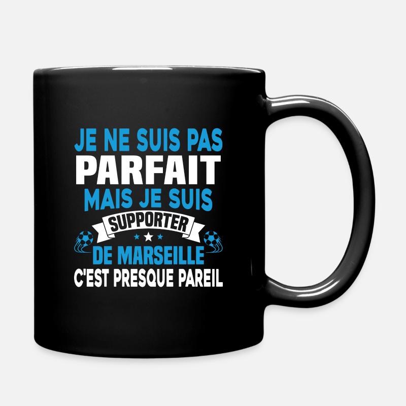 Pas Parfait mais Je suis Supporter de Marseille - Mug uni - noir
