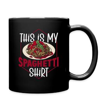Ceci est ma chemise spaghetti Italian Pasta Lover - Mug uni - noir - Droite