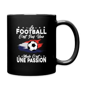 le football Est Une Passion joueur de foot - Mug uni - noir - Droite