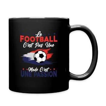 le football Est Une Passion joueur de foot - Mug uni - noir - Droite
