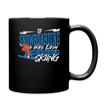 Si le snowboard était facile Ski Snowboard - Mug uni - noir - Droite
