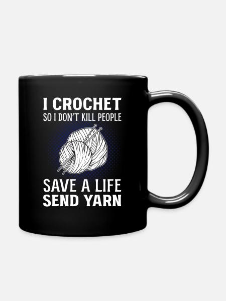 Je crochete pour ne pas tuer sauver une vie envoyer du fil - Mug uni - noir