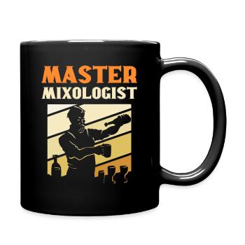 Master Mixologist Bartender Barkeeper - Full Colour Mug - black - Right