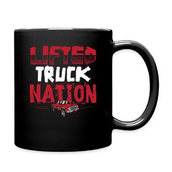 Camion élévateur Nation Camionnette Square Carrosserie Camion - Mug uni - noir - Droite