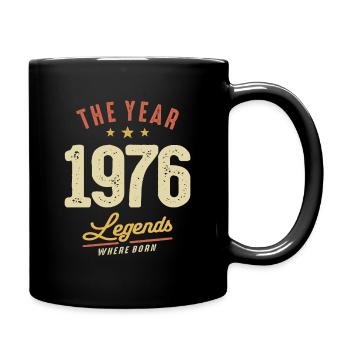 Vintage 1976 - 47th Birthday Classic Born 1976 - Full Colour Mug - black - Right