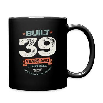 39 Birthday Funny 39 Years Old - Full Colour Mug - black - Right