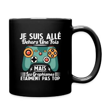 Cadeau Humour Console Graphisme Jeux Vidéo - Mug uni - noir - Droite